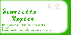 henrietta nagler business card